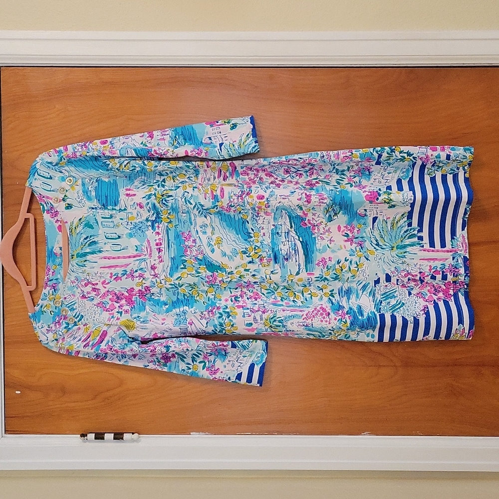 Lilly Pulitzer Blue and Pink Mini Dress